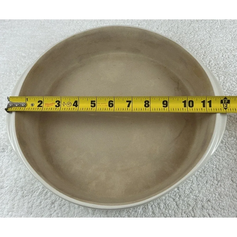 Pampered Chef 11-inch Deep Dish Ridged Baker Stoneware Pie Plate RETIRED